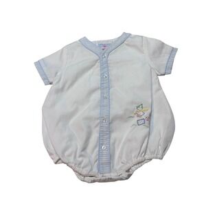Jelly n Jam Baby‎ Baseball  Romper White Duck Appliqué Cute
